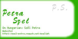 petra szel business card